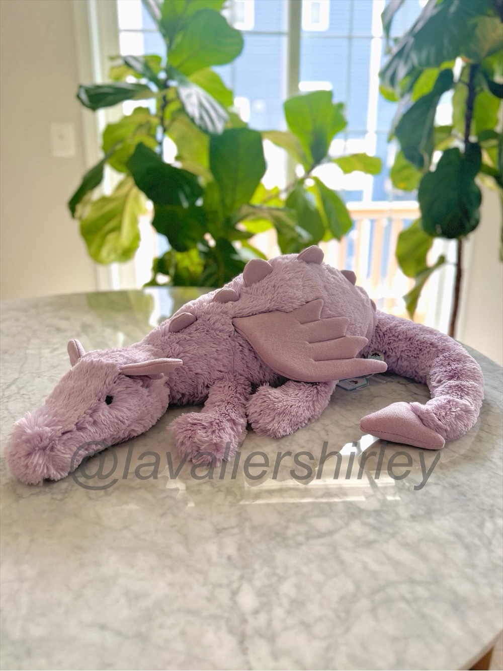 Jellycat Lavender Dragon Size Huge NWT Authentic HTF